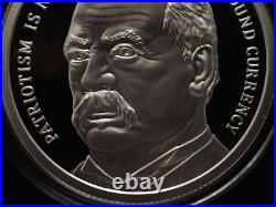 1 oz silver proof Grover Cleveland. 999 COA BOX SSG Silver Shield Limited