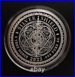 1 oz silver proof Hatewhore Hathor 2022 COA. 999 Pure Box Silver Shield SSG