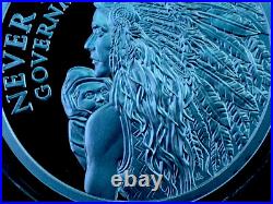 1 oz silver proof Never Trust Government V2.999 Pure COA BOX Indians Navajo