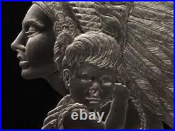 1 oz silver proof Never Trust Government V3.999 Pure COA BOX Indians Navajo