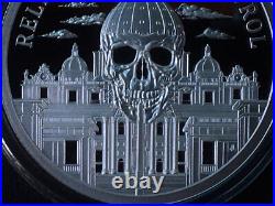1 oz silver proof Religion is Mind Control. 999 Pure COA Box Christian Christ