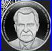 1 oz silver proof Richard M Nixon. 999 Pure COA BOX SSG Silver Shield Republican