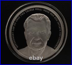 1 oz silver proof Richard M Nixon. 999 Pure COA BOX SSG Silver Shield Republican