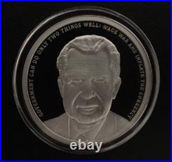 1 oz silver proof Richard M Nixon. 999 Pure COA BOX SSG Silver Shield Republican