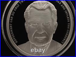 1 oz silver proof Richard M Nixon. 999 Pure COA BOX SSG Silver Shield Republican