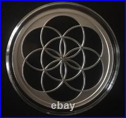 1 oz silver proof Seed Of Life. 999 Pure Fine COA BOX SSG Silver Shield Geometry