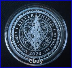 1 oz silver proof Seed Of Life. 999 Pure Fine COA BOX SSG Silver Shield Geometry