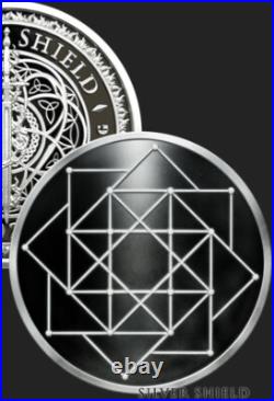 1 oz silver proof Square Matrix. 999 Pure COA BOX SSG Sacred Geometry Yoga