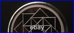 1 oz silver proof Square Matrix. 999 Pure COA BOX SSG Sacred Geometry Yoga