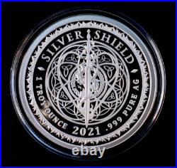 1 oz silver proof Square Matrix. 999 Pure COA BOX SSG Sacred Geometry Yoga