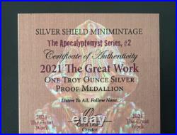 1 oz silver proof The Great Work MiniMintage 2021.999 Pure COA BOX SSG Buddha