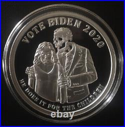 1 oz silver proof Vote Biden 2020.999 Pure COA BOX SSG Silver Shield