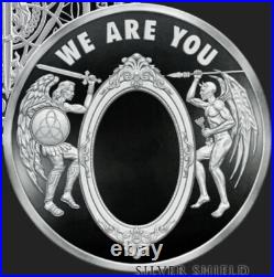 1 oz silver proof We Are You. 999 Pure COA BOX SSG Angels Demons Devil Christian