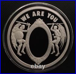 1 oz silver proof We Are You. 999 Pure COA BOX SSG Angels Demons Devil Christian