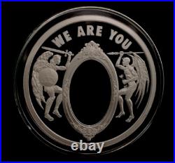 1 oz silver proof We Are You. 999 Pure COA BOX SSG Angels Demons Devil Christian