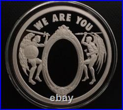 1 oz silver proof We Are You. 999 Pure COA BOX SSG Angels Demons Devil Christian