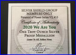 1 oz silver proof We Are You. 999 Pure COA BOX SSG Angels Demons Devil Christian