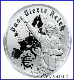 1 oz silver proof das vierte reich The fourth Reich COA! BOX. 999 pure! Hitler