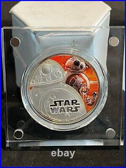 1oz. 999Silver Proof 2016The Force Awakens#2621/10,000OGP+Frame+COA+BOX