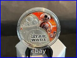 1oz. 999Silver Proof 2016The Force Awakens#2621/10,000OGP+Frame+COA+BOX