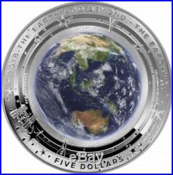 1pc x 2018 Australia beyond earth domed proof silver coin coa box include