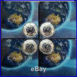 1pc x 2018 Australia beyond earth domed proof silver coin coa box include