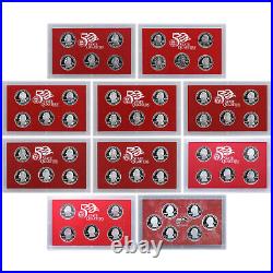 2000-2009 S State Quarter 90% Silver Proof Set Run No Boxes or COAs 51 Coins 2000-2009 S State Quarter 90% Silver Proof Set Run No Boxes or COAs 51 Coins