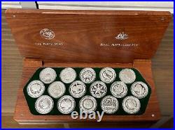 2000 $5 Sydney Olympic 1oz Silver Proof 16 Coin Set Box and COA