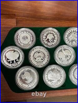 2000 $5 Sydney Olympic 1oz Silver Proof 16 Coin Set Box and COA