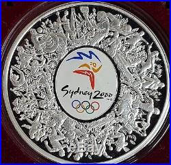 2000 AUSTRALIA SYDNEY OLYMPICS SILVER PROOF ONE KILO 1kg $30 COIN BOXED No1224
