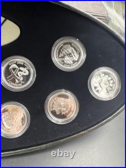 2000 Canada 12 Coin Sterling Silver Millenium Proof Quarter Set with Box & COA #E1