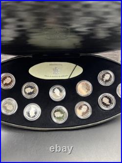 2000 Canada 12 Coin Sterling Silver Millenium Proof Quarter Set with Box & COA #E1