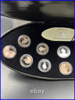 2000 Canada 12 Coin Sterling Silver Millenium Proof Quarter Set with Box & COA #E1