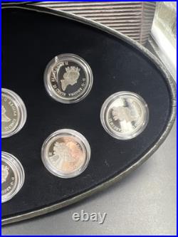 2000 Canada 12 Coin Sterling Silver Millenium Proof Quarter Set with Box & COA #E1