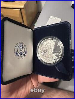 2000-P Proof American Silver Eagle with Box & COA