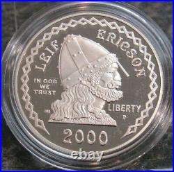 2000-P U. S. & Iceland Leif Ericson Millennium Proof Silver Dollar Box & COA 2000-P U. S. & Iceland Leif Ericson Millennium Proof Silver Dollar Box & COA