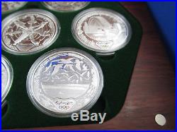 2000 SYDNEY OLYMPIC $5 SILVER PROOF 16 COIN COLLECTION. COMPLETE. Heavy box 2kg