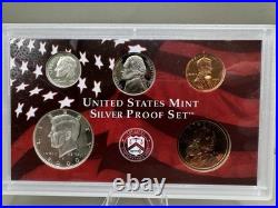 2000 United States US Mint Silver Proof 10 Coin Set Box COA OGP