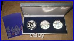2000 VIETNAM Yr. DRAGON 10000 D Proof Color Silver COINS Set with COA & BOX RAR