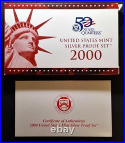 2000-s Silver Proof Set. In Original Government Box With Coa