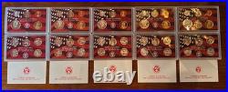 2001-2014 US Mint Silver Proof Set Lot (20 Items) with Box & COA 90% Silver
