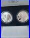 2001 American Buffalo 2- Coin Comm. Silver Dollar Set Proof+unc In Box