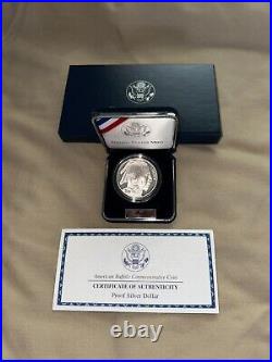 2001 American Buffalo Commemorative Coin Proof Silver Dollar With Box & COA