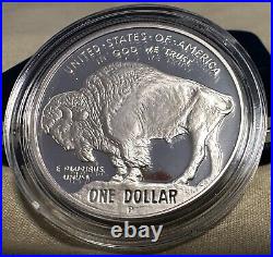 2001 American Buffalo Commemorative Coin Proof Silver Dollar With Box & COA
