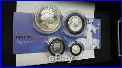 2001 Britannia 2 Pounds Silver Proof 4 Coin Set with Box and CoA