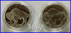 2001 Buffalo Two Coin Silver Dollar Commemorative Coins US Mint Set with Box & COA