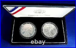 2001 Buffalo Two Coin Silver Dollar Commemorative US Mint Set with Box & COA