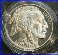 2001-P American Buffalo Proof Commemorative Silver Dollar Box & COA