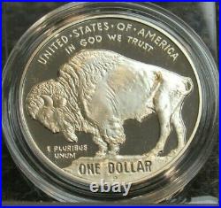 2001-P American Buffalo Proof Commemorative Silver Dollar Box & COA