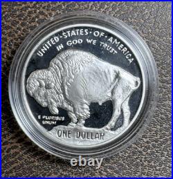 2001-P American Buffalo Proof Silver Dollar with Box & COA